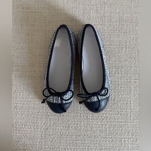 Stylish Navy and Cream Kids Ballet Flats